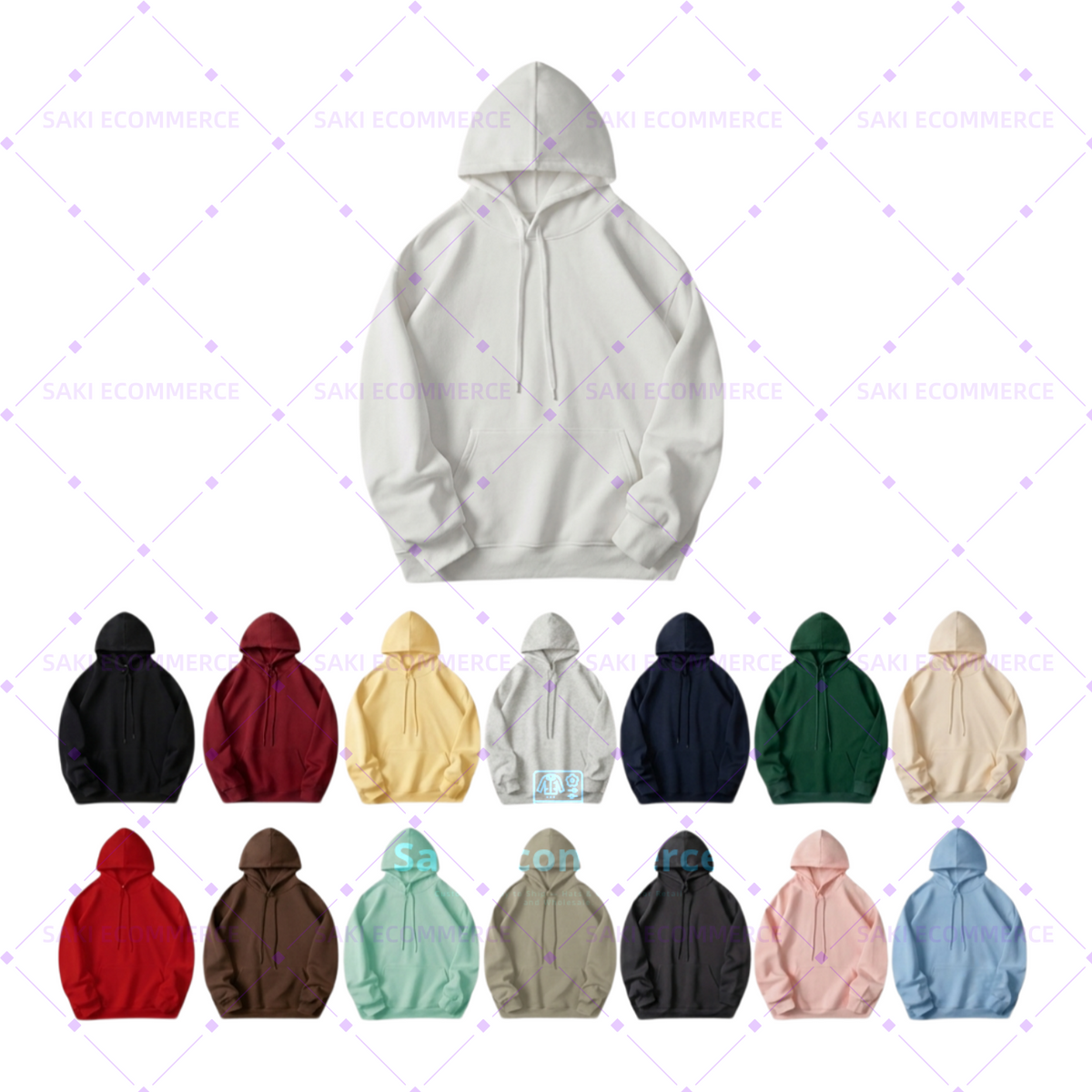 Cotton Fleece Oversized Blank Hoodie