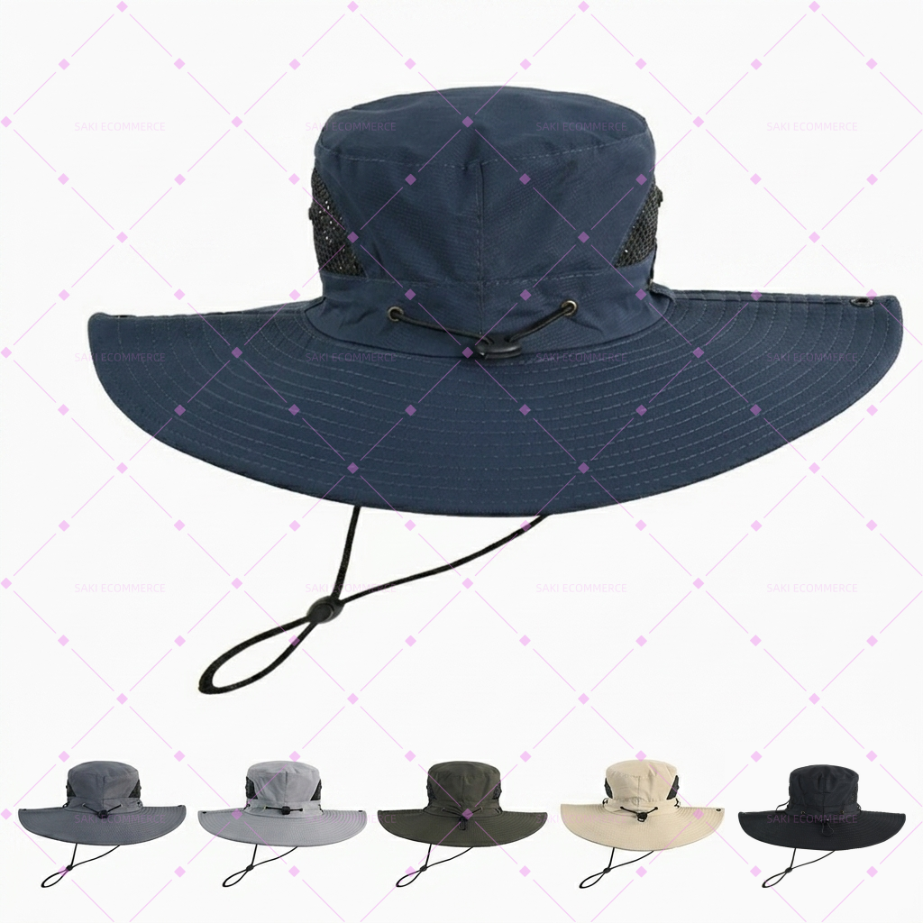 Wide Brim Mesh Vent Fishing Safari Hat – Saki Ecommerce
