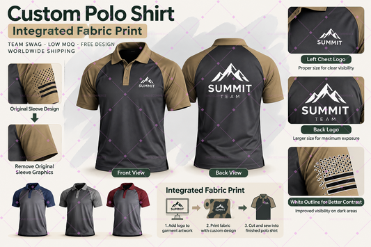 Custom Polo Shirt with Integrated Fabric Print Customer Story